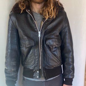 Leather Bomber Jacket